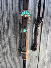 Load image into Gallery viewer, Turquoise Copper One Ear