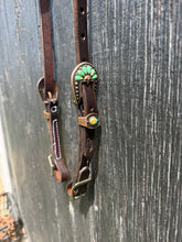 Load image into Gallery viewer, One ear buckle end - green marble buckle PRE ORDER
